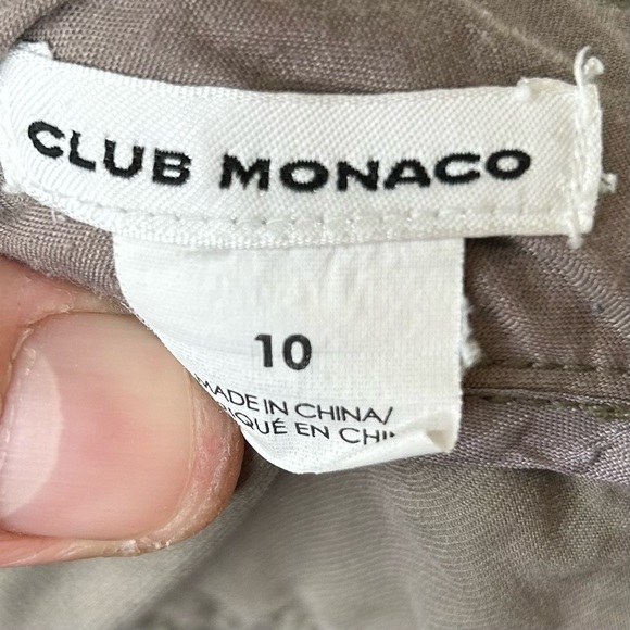 Club Monaco Cotton Stretch Jean Style Relaxed Slim Fit Khakis Tan Size 10 - Picture 8 of 9